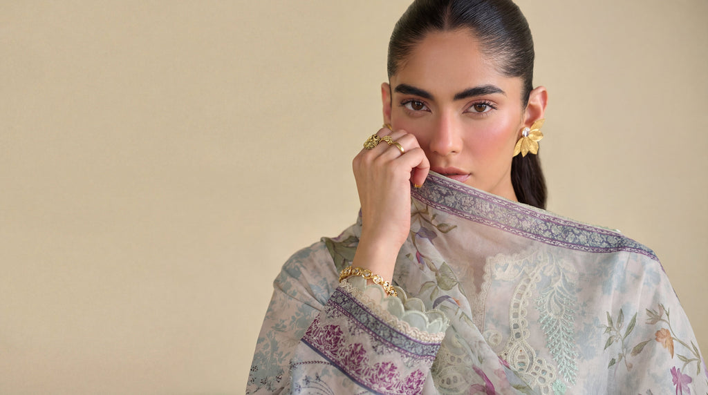 Verdant Premium Fabric Pakistani Summer Dresses - Sahiba-clothing - 5