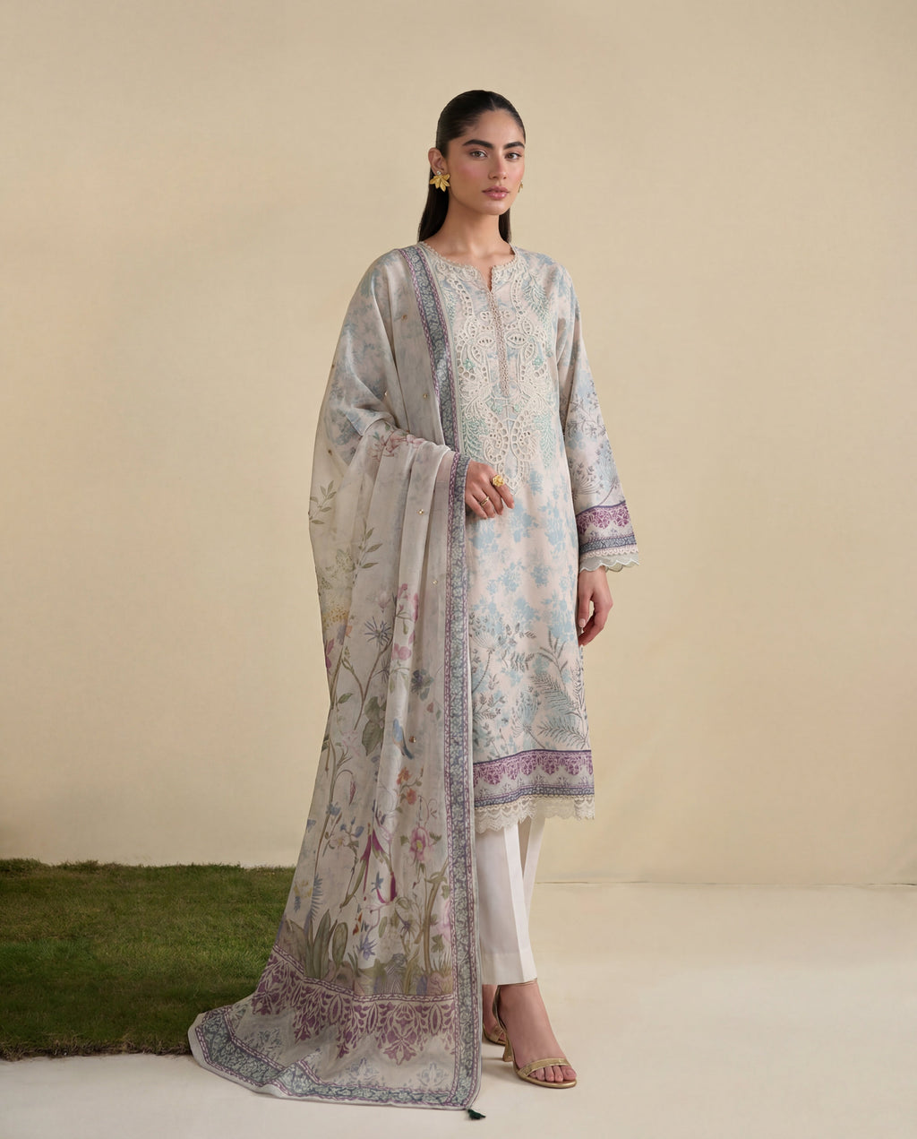 Verdant Premium Fabric Pakistani Summer Dresses - Sahiba-clothing - 1