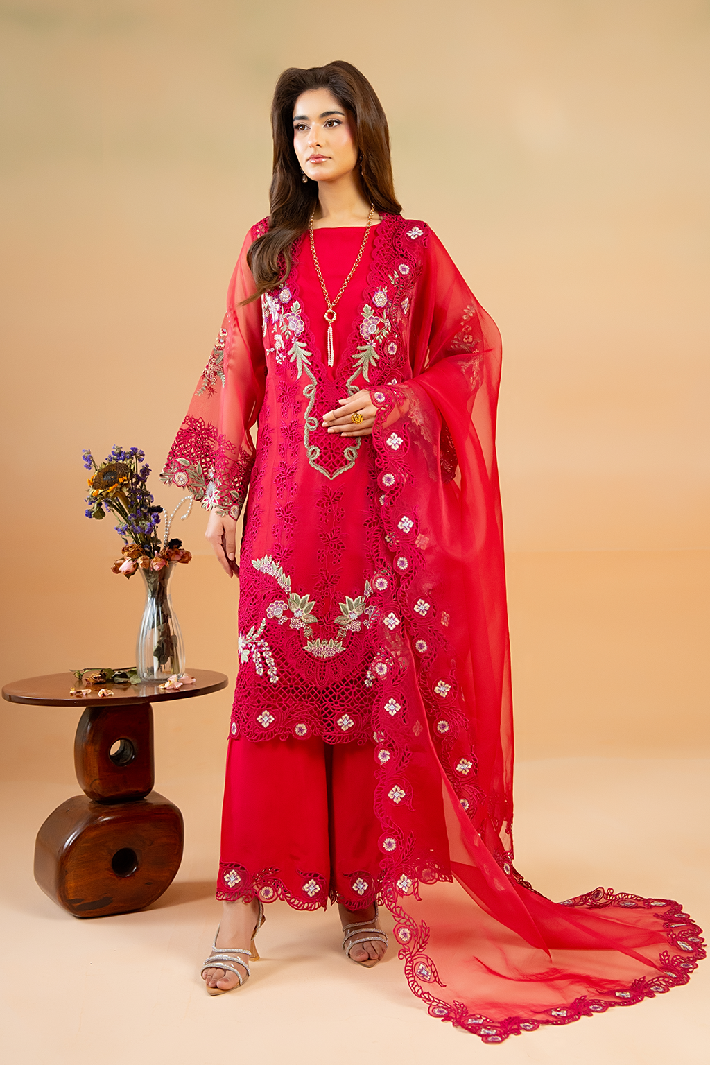 Victoria Raw Silk Pakistani Summer Dresses