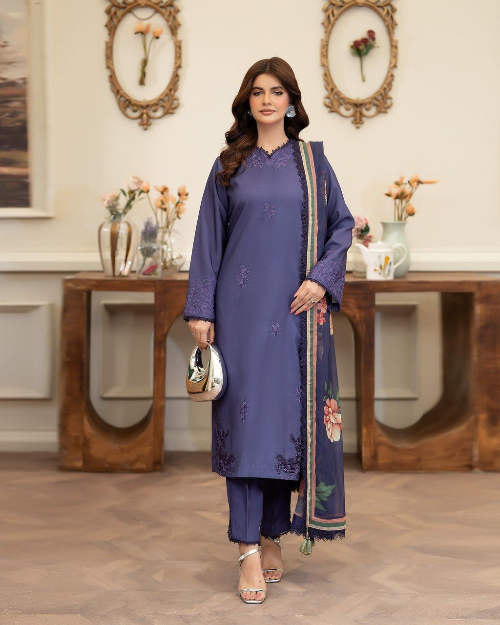 VIOLET BLOOM - NP 11 Luxury Pakistani Fashion