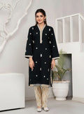 Aneza Black Premium Fabric Pakistani Winter Dresses - Sahiba-clothing - 1