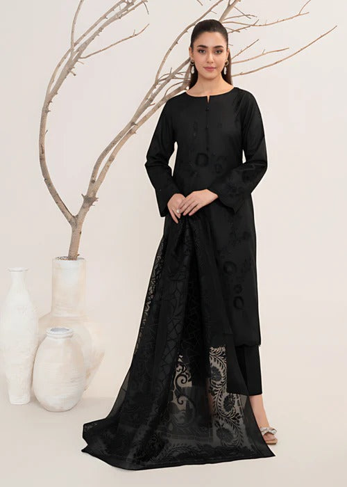 Zurna - Black Net Pakistani Summer Dresses - Sahiba-clothing - 1
