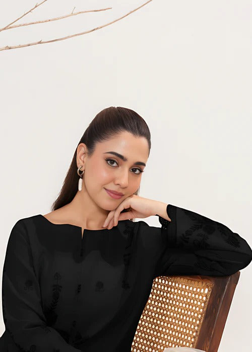 Zurna - Black Net Pakistani Summer Dresses - Sahiba-clothing - 5