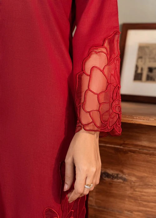Wine Premium Fabric Pakistani Summer Dresses - Sahiba-clothing - 7