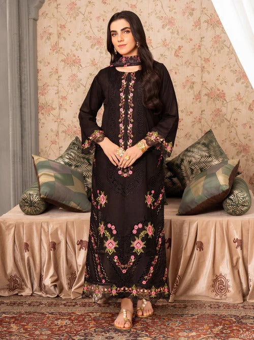Zigana - Black Premium Fabric Pakistani Summer Dresses - Sahiba-clothing - 5
