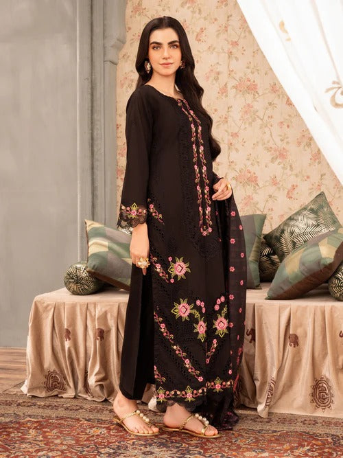 Zigana - Black Premium Fabric Pakistani Summer Dresses - Sahiba-clothing - 2