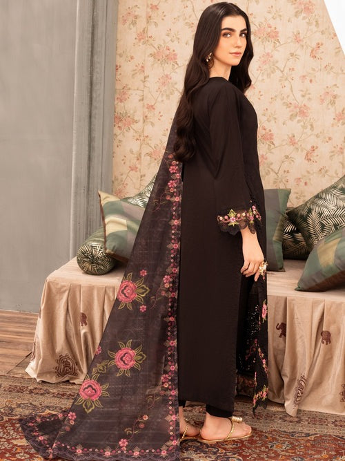 Zigana - Black Premium Fabric Pakistani Summer Dresses - Sahiba-clothing - 3