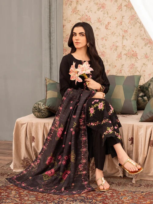 Zigana - Black Premium Fabric Pakistani Summer Dresses - Sahiba-clothing - 4