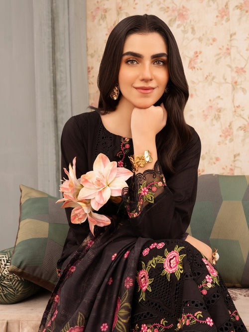 Zigana - Black Premium Fabric Pakistani Summer Dresses - Sahiba-clothing - 9