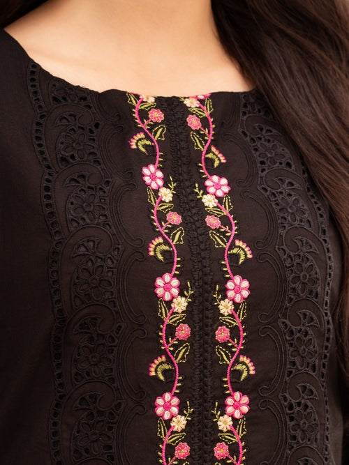 Zigana - Black Premium Fabric Pakistani Summer Dresses - Sahiba-clothing - 6