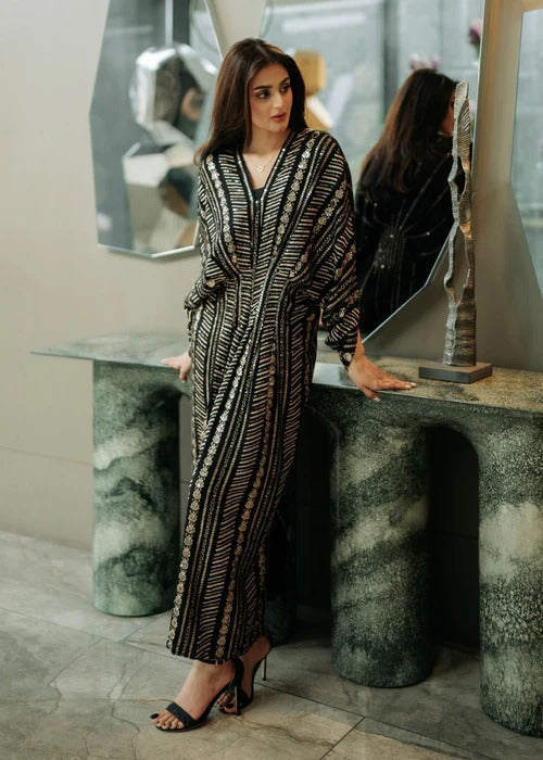 Naira Black Premium Fabric Pakistani Summer Dresses - Sahiba-clothing - 1