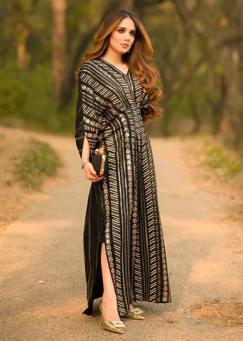 Naira Black Premium Fabric Pakistani Summer Dresses - Sahiba-clothing - 7