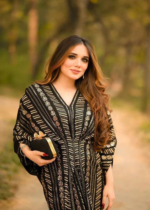 Naira Black Premium Fabric Pakistani Summer Dresses - Sahiba-clothing - 6