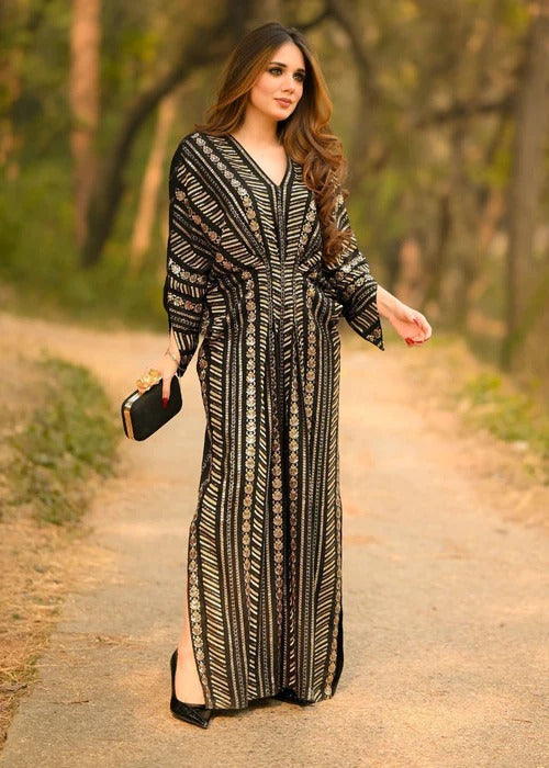 Naira Black Premium Fabric Pakistani Summer Dresses - Sahiba-clothing - 4