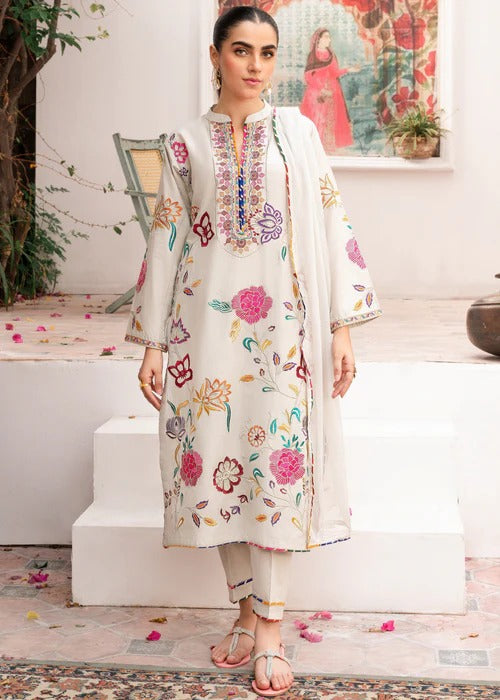 Albite - White Premium Fabric Pakistani Summer Dresses - Sahiba-clothing - 1