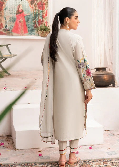 Albite - White Premium Fabric Pakistani Summer Dresses - Sahiba-clothing - 4
