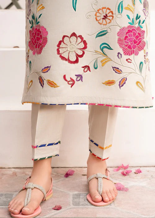 Albite - White Premium Fabric Pakistani Summer Dresses - Sahiba-clothing - 7