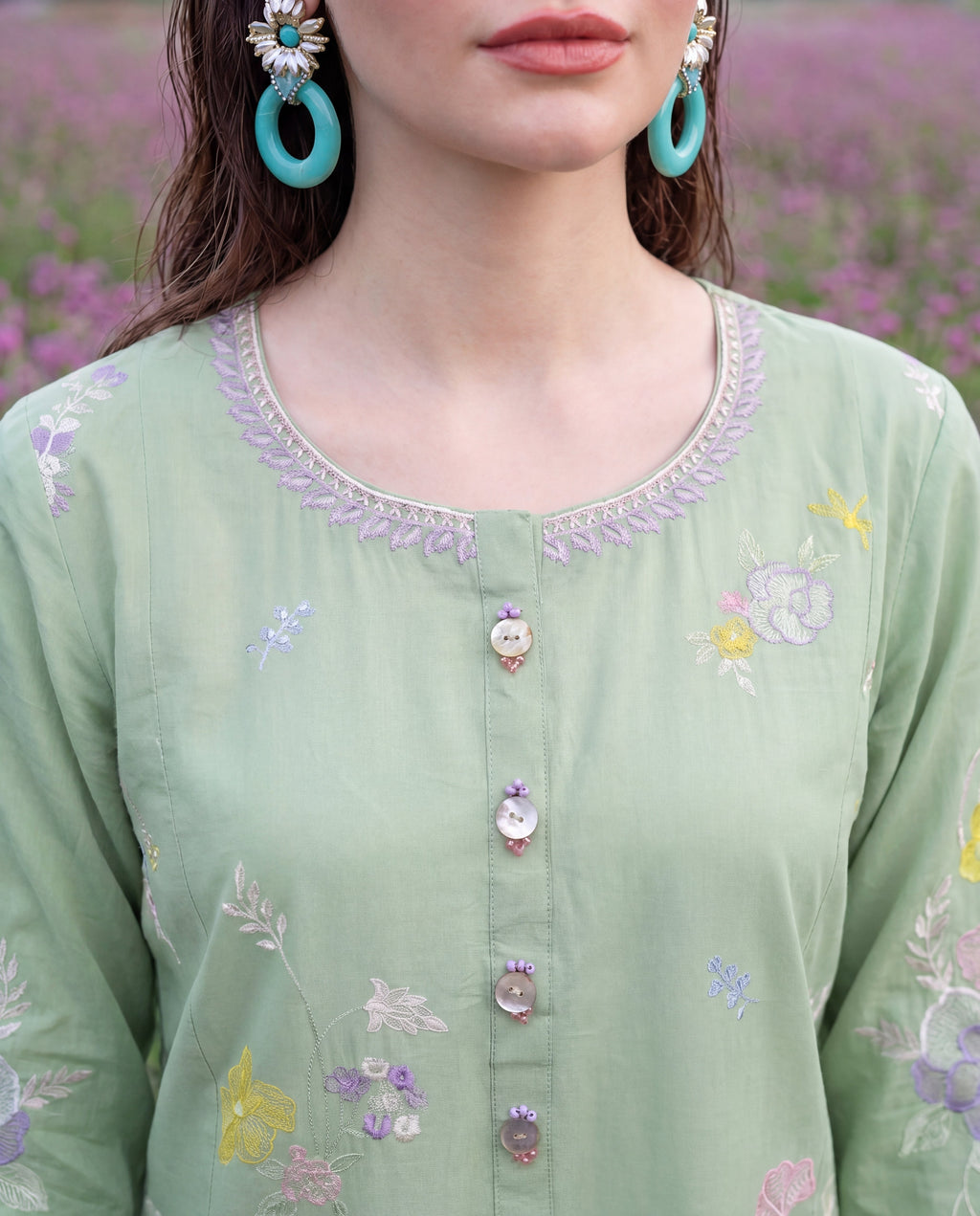 Zumra Pista Premium Fabric Pakistani Summer Dresses - Sahiba-clothing - 3