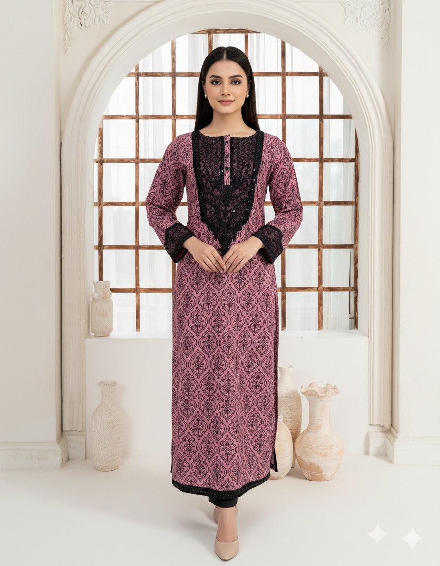 Cew - Mauve Premium Fabric Pakistani Summer Dresses - Sahiba-clothing - 1