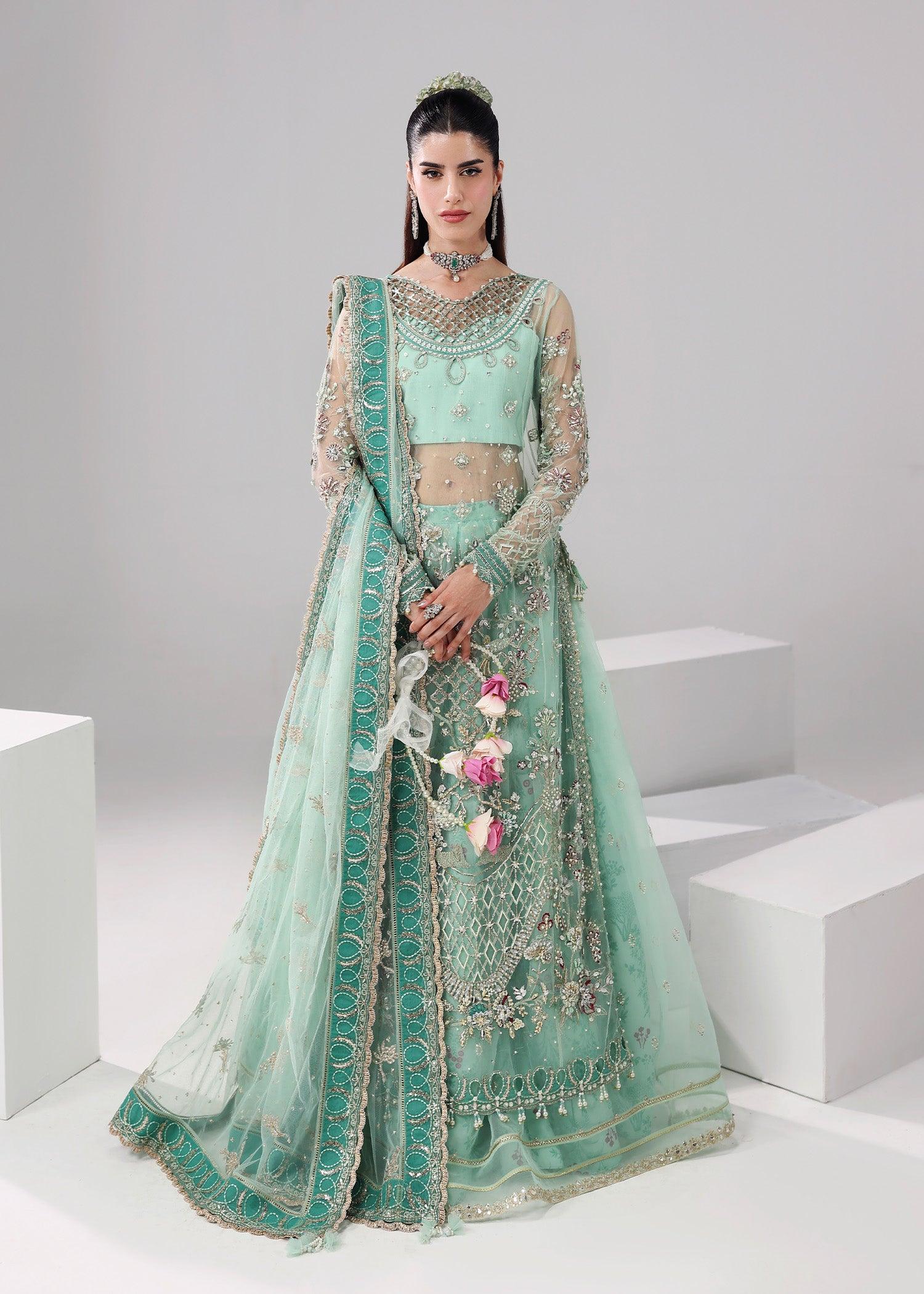 Crystal Bloom Embroidered Pakistani Dress