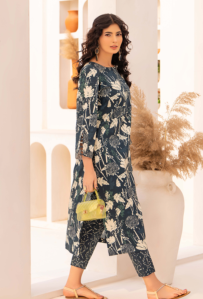 Freya - D04 Cotton Pakistani Summer Dresses - Humdum - 3
