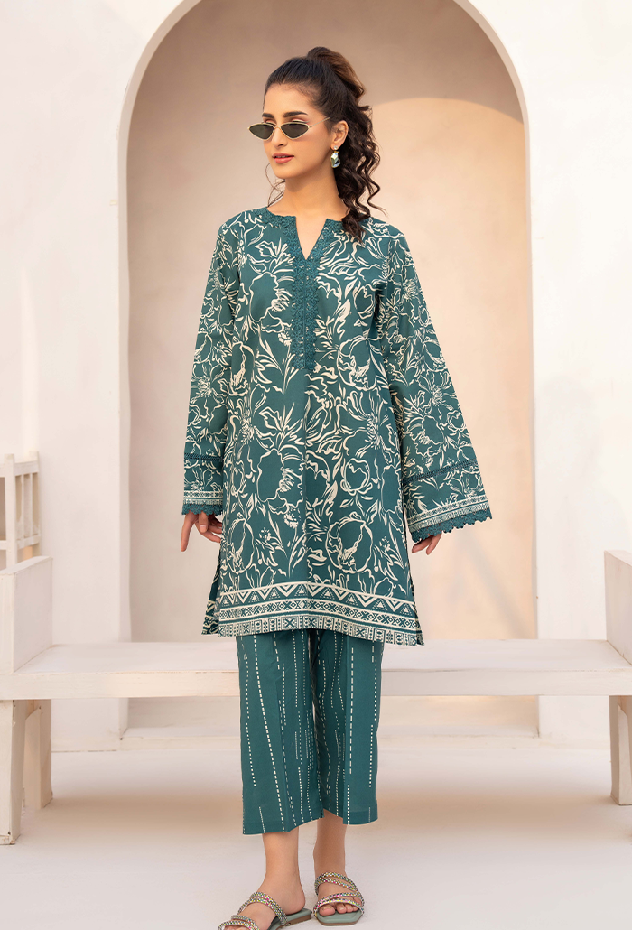 Freya - D10 Cotton Pakistani Summer Dresses - Humdum - 1
