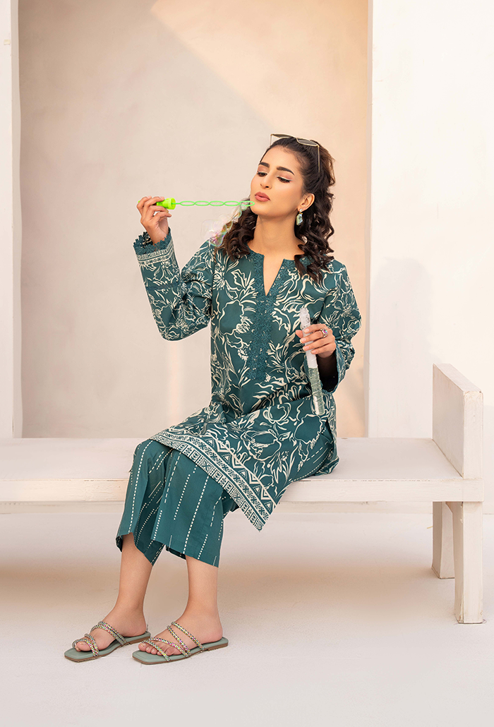 Freya - D10 Cotton Pakistani Summer Dresses - Humdum - 3