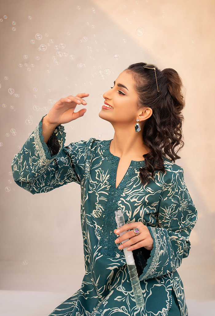 Freya - D10 Cotton Pakistani Summer Dresses - Humdum - 4