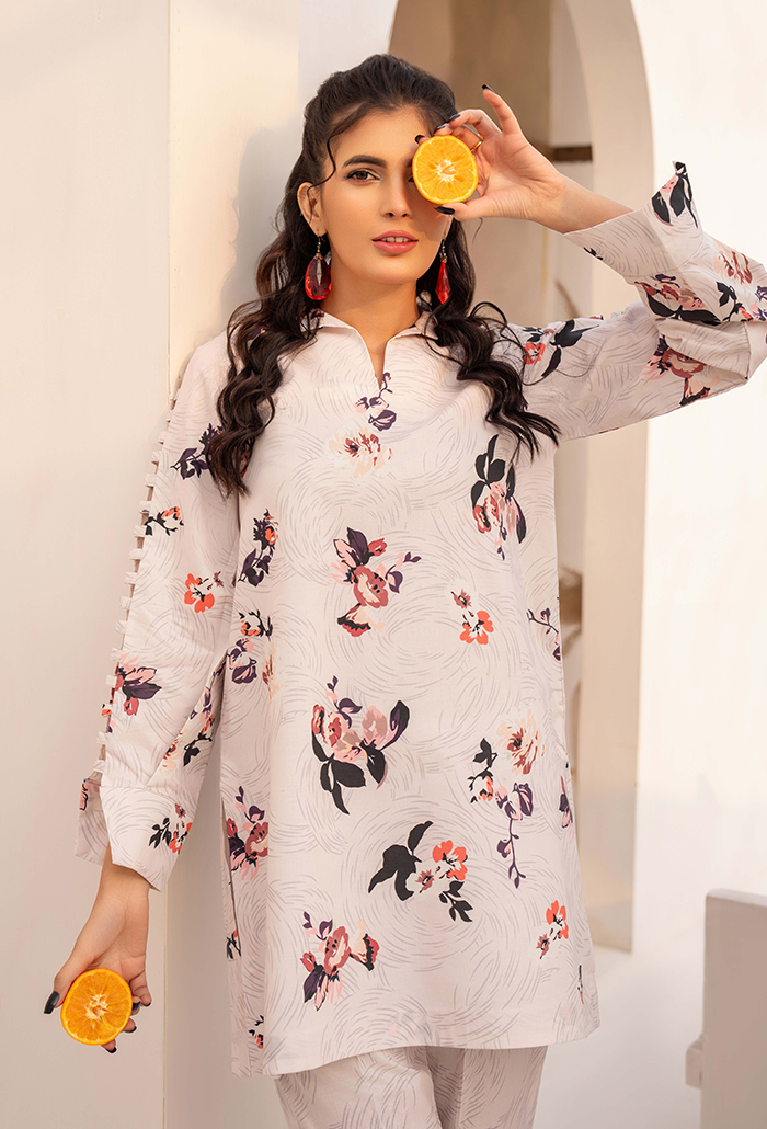 Freya - D11 Cotton Pakistani Summer Dresses - Humdum - 4