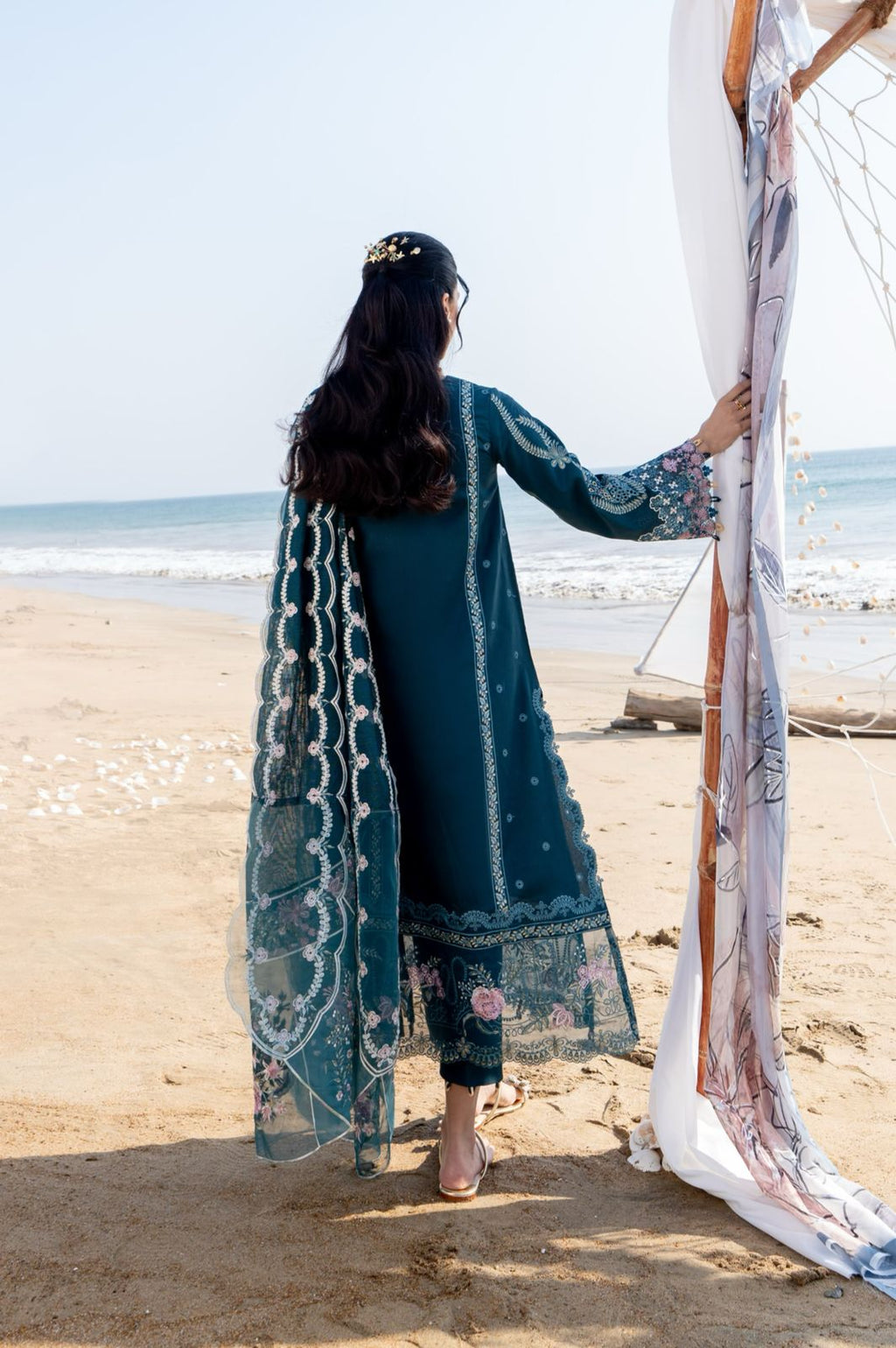 ISHANA (AS-06) Organza Pakistani Summer Dresses - aabyaan - 2