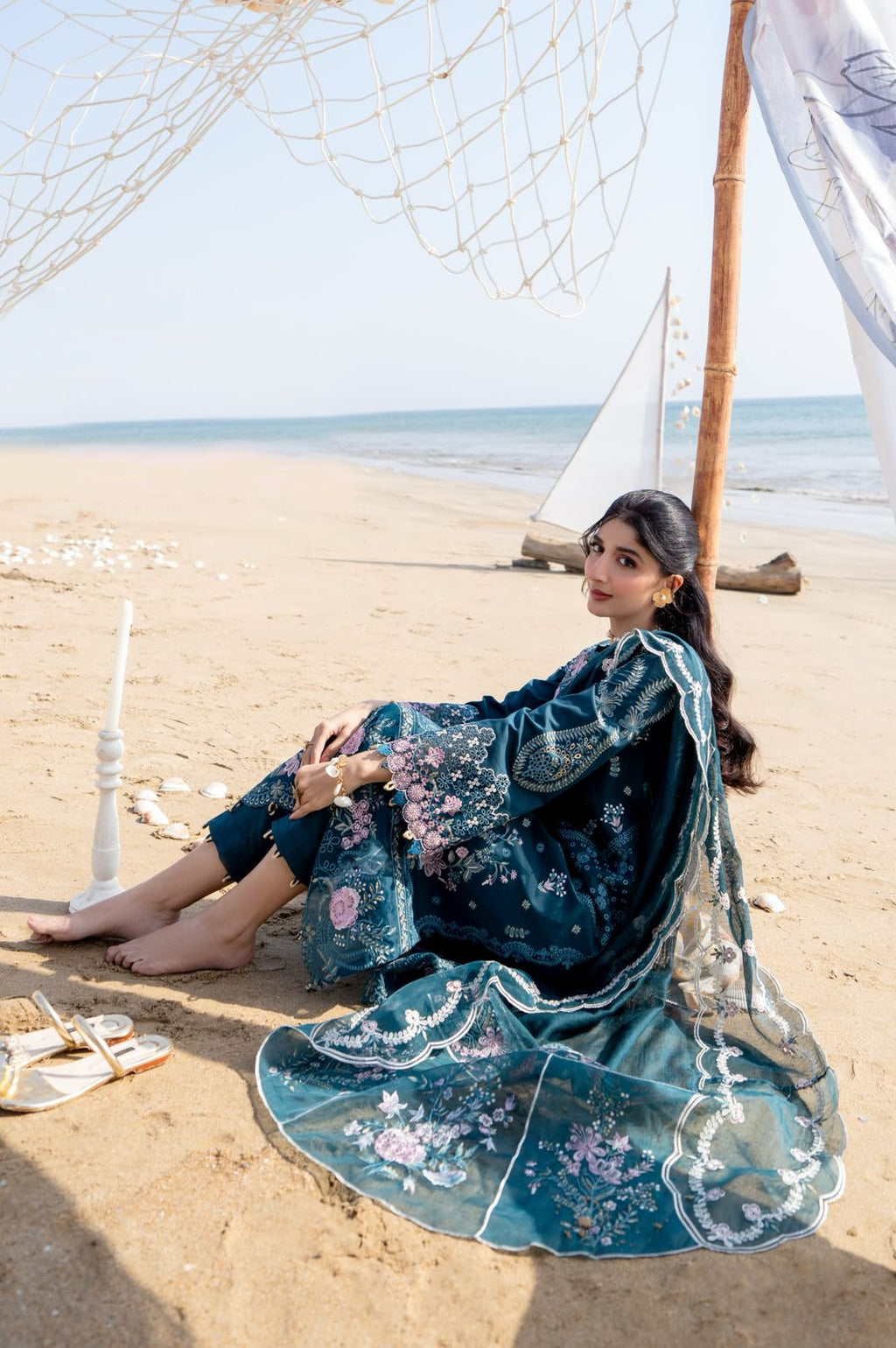 ISHANA (AS-06) Organza Pakistani Summer Dresses - aabyaan - 6