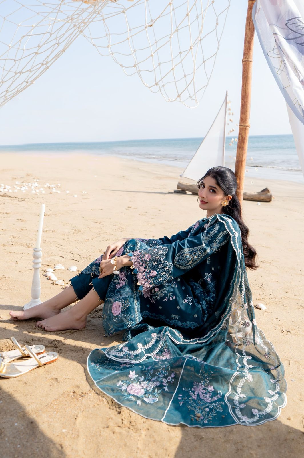 ISHANA (AS-06) Organza Pakistani Summer Dresses - aabyaan - 6
