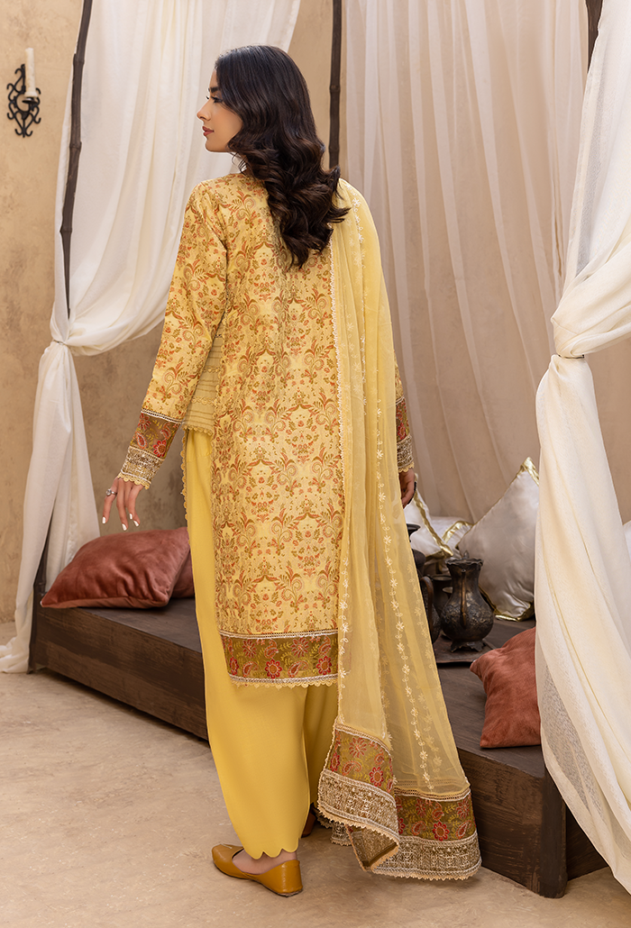 Ishq-Embroidered Jacquard-IS-02 Jacquard Pakistani Winter Dresses - Humdum - 4