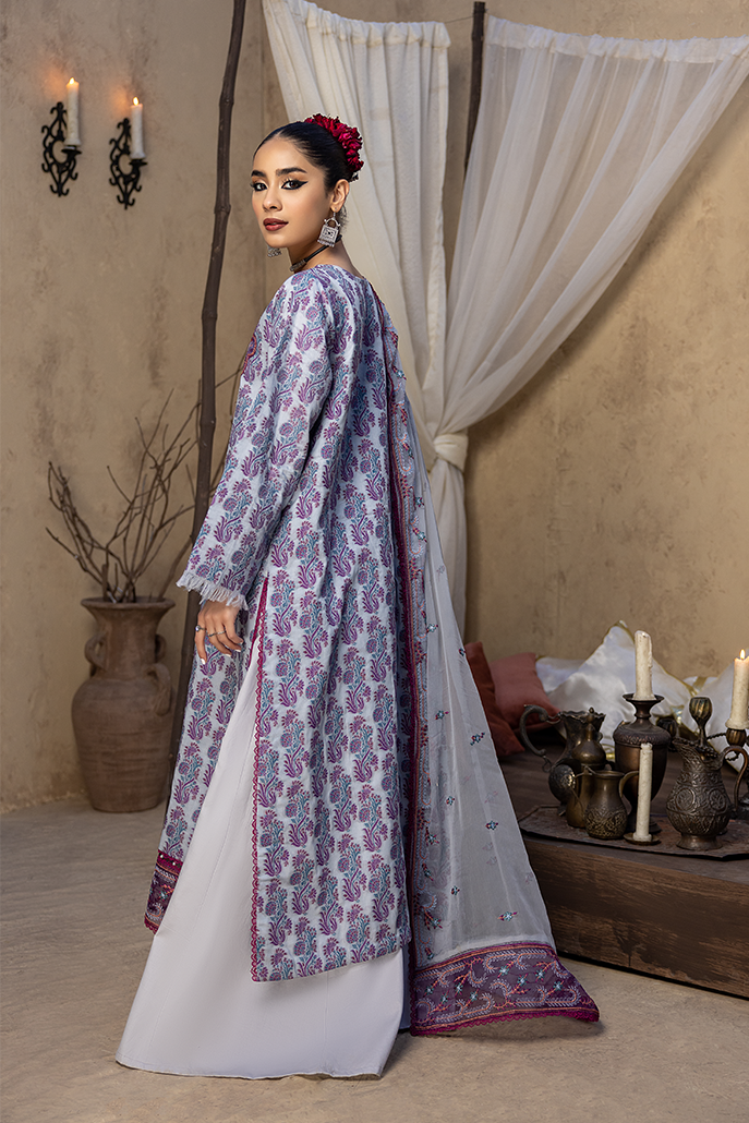 Ishq-Embroidered Jacquard-IS-03 Jacquard Pakistani Winter Dresses - Humdum - 4
