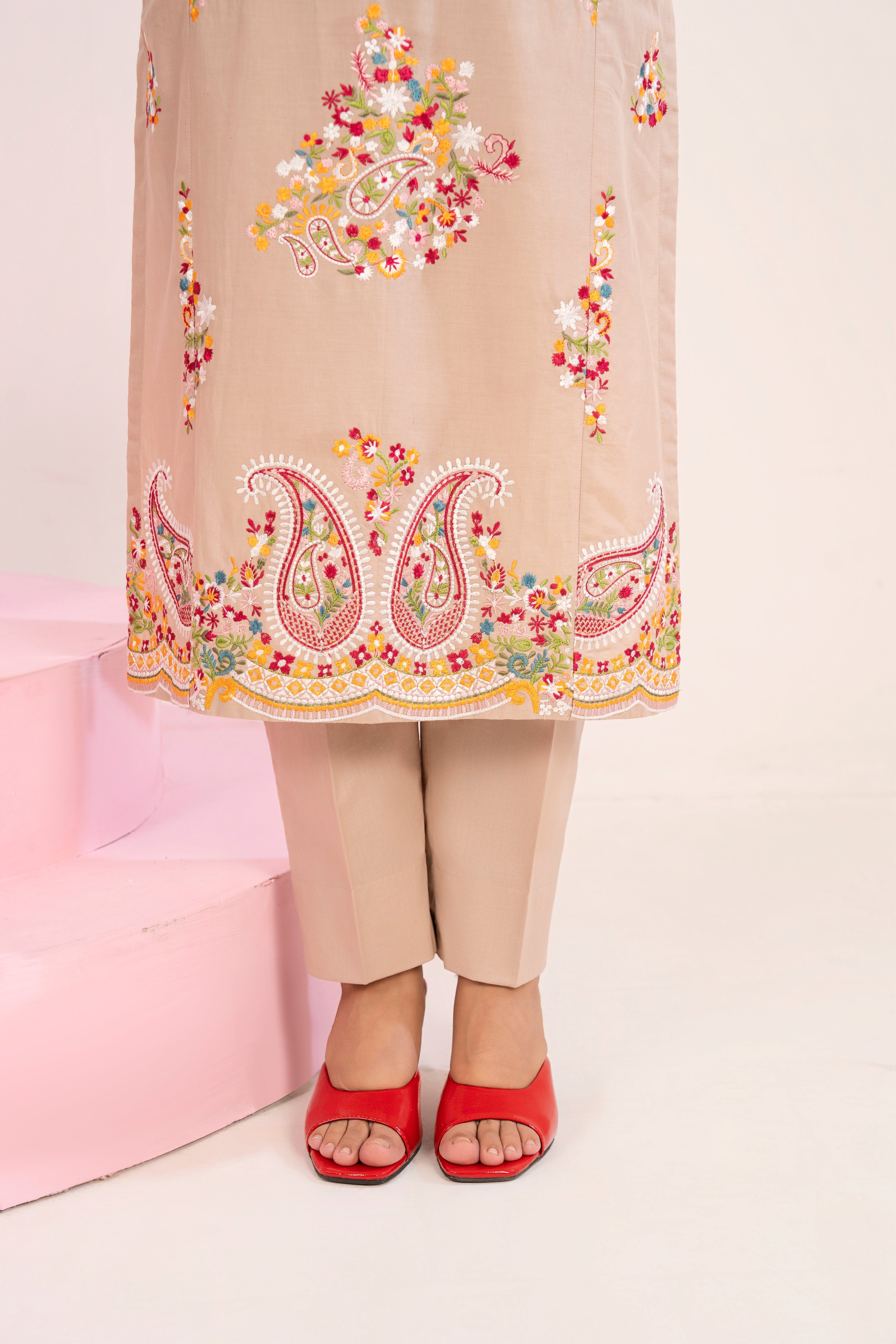 Nureh Skin Premium Fabric Pakistani Summer Dresses - Sahiba-clothing - 5