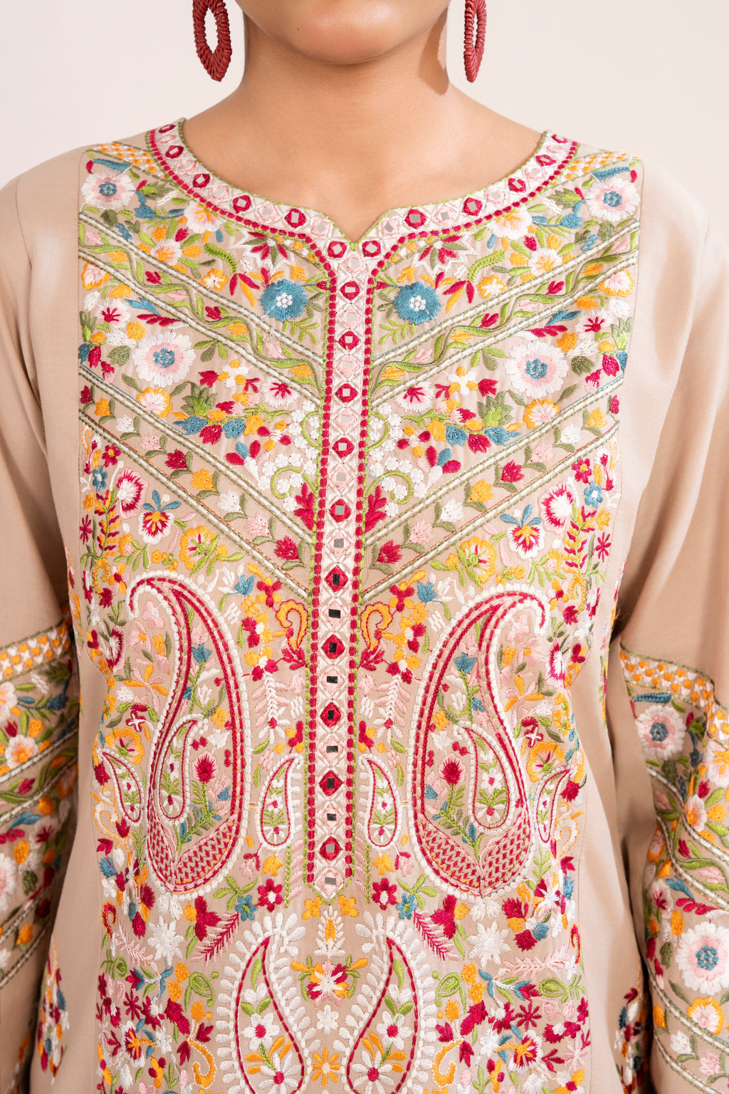 Nureh Skin Premium Fabric Pakistani Summer Dresses - Sahiba-clothing - 3