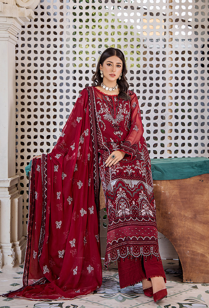 Pareesha embroidery tilla work collection-PS-03 Raw Silk Pakistani Winter Dresses - Humdum - 3