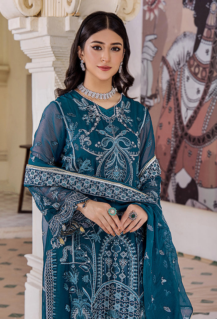 Pareesha embroidery tilla work collection-PS-08 Raw Silk Pakistani Winter Dresses - Humdum - 3