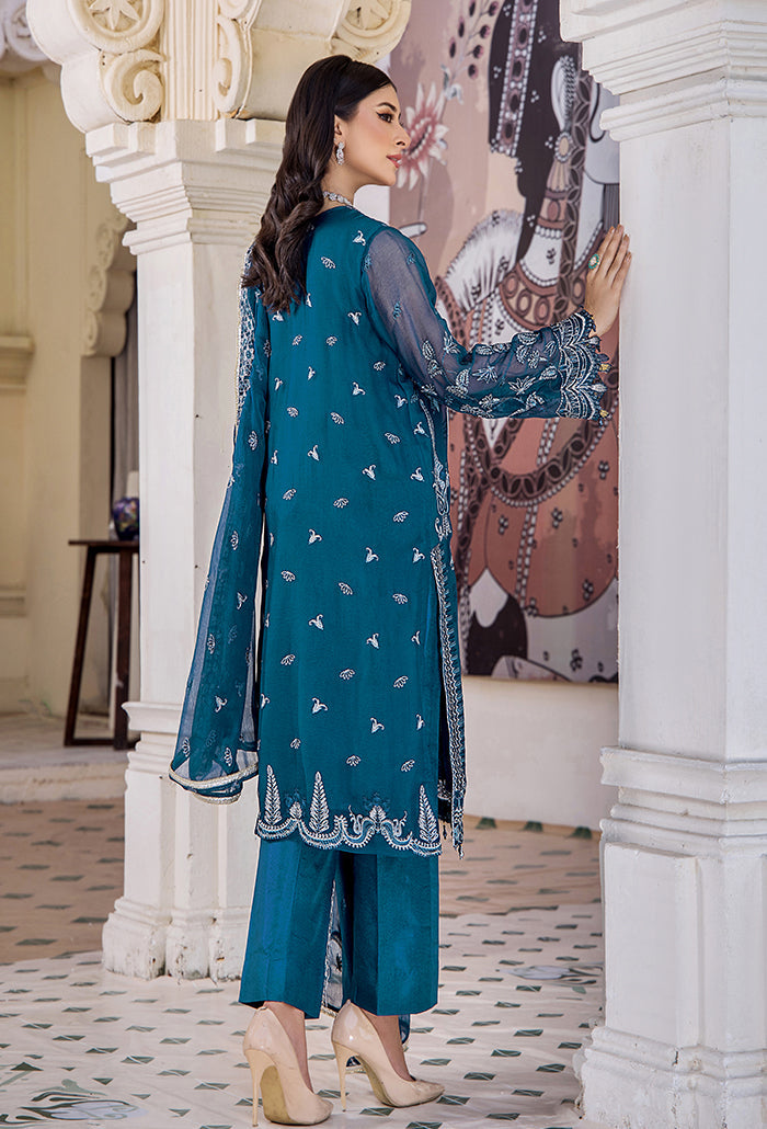 Pareesha embroidery tilla work collection-PS-08 Raw Silk Pakistani Winter Dresses - Humdum - 4