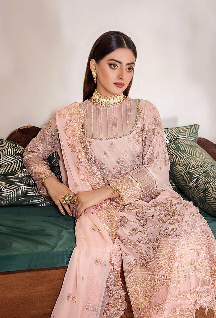 Pareesha embroidery tilla work collection-PS-07 Raw Silk Pakistani Winter Dresses - Humdum - 2
