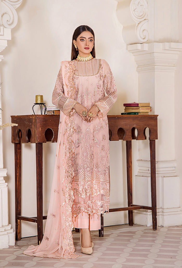 Pareesha embroidery tilla work collection-PS-07 Raw Silk Pakistani Winter Dresses - Humdum - 1