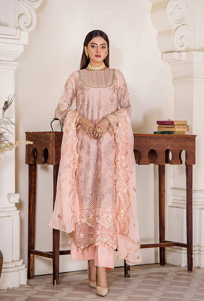 Pareesha embroidery tilla work collection-PS-07 Raw Silk Pakistani Winter Dresses - Humdum - 4