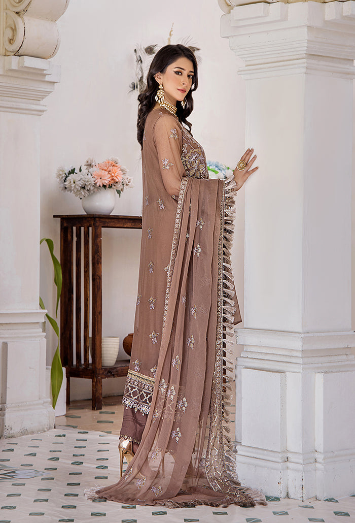 Pareesha embroidery tilla work collection-PS-04 Raw Silk Pakistani Winter Dresses - Humdum - 4