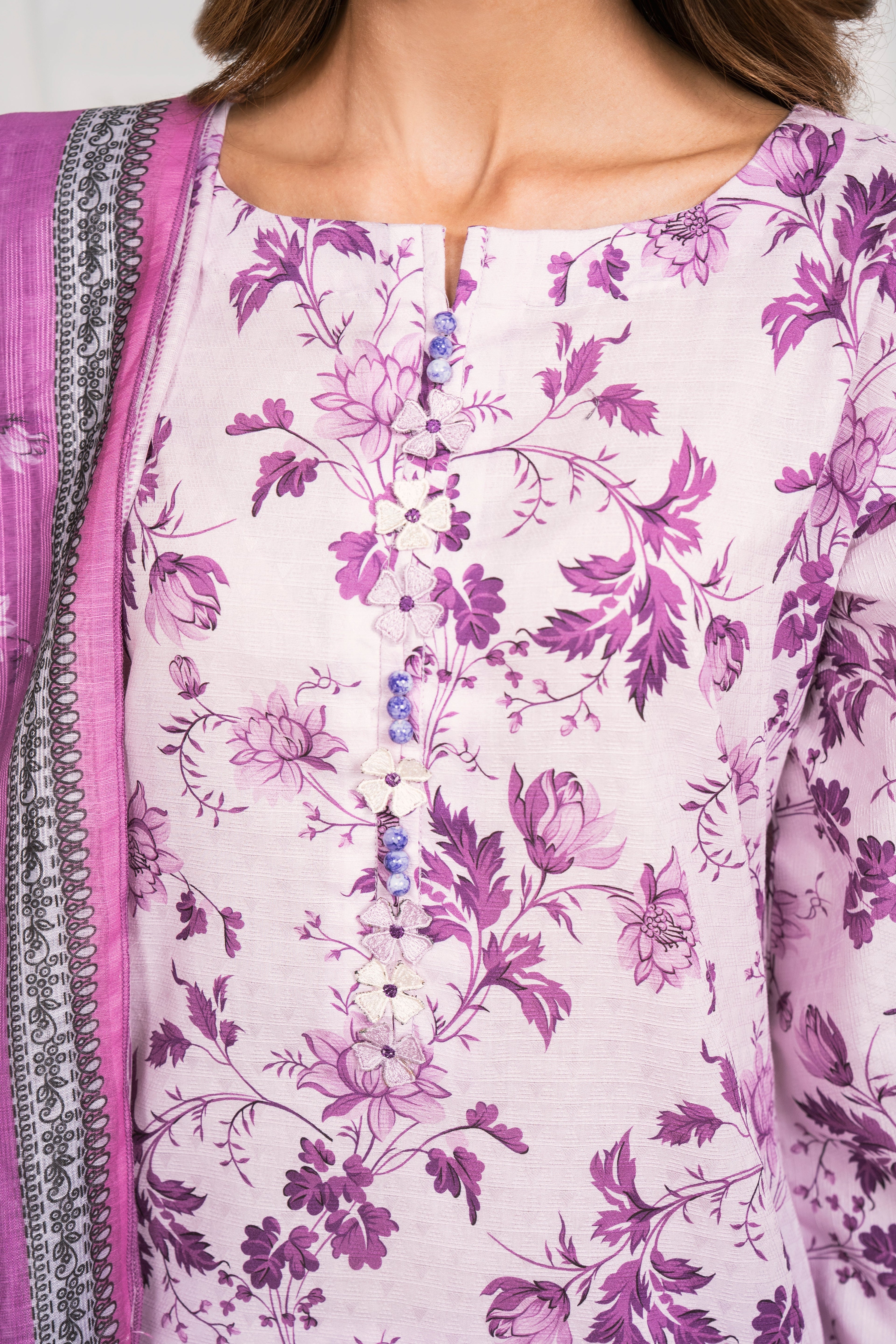 Phool - Purple Premium Fabric Pakistani Summer Dresses - Sahiba-clothing - 3
