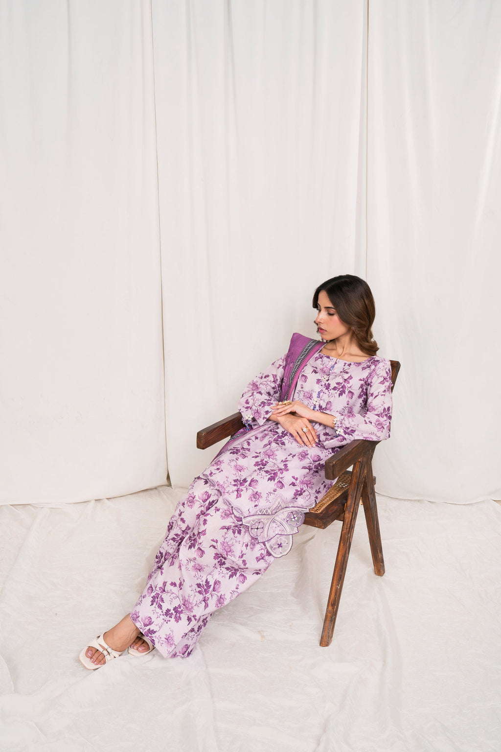 Phool - Purple Premium Fabric Pakistani Summer Dresses - Sahiba-clothing - 6