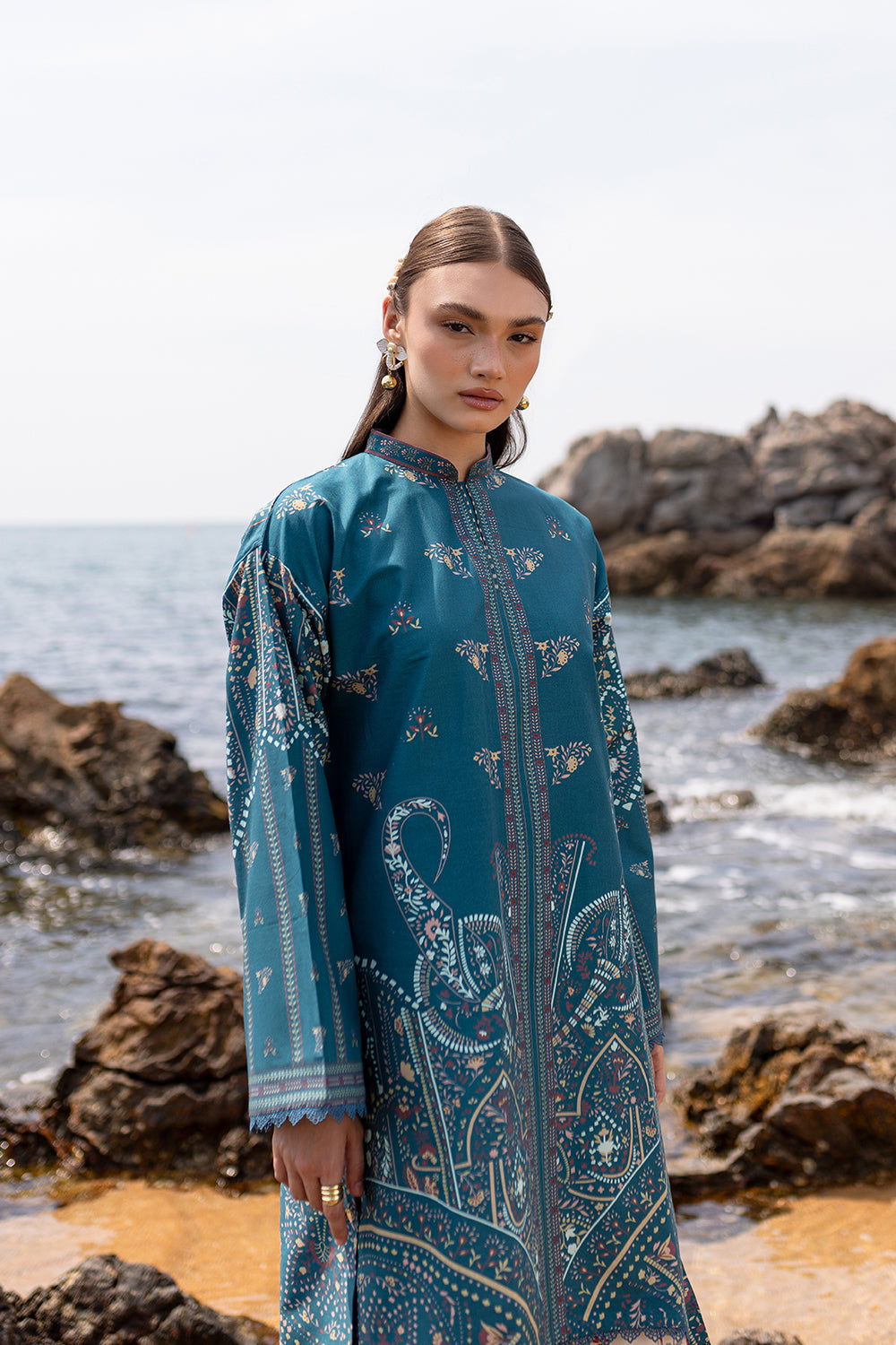 ORIEL (AX-03) Cotton Pakistani Summer Dresses - aabyaan - 3