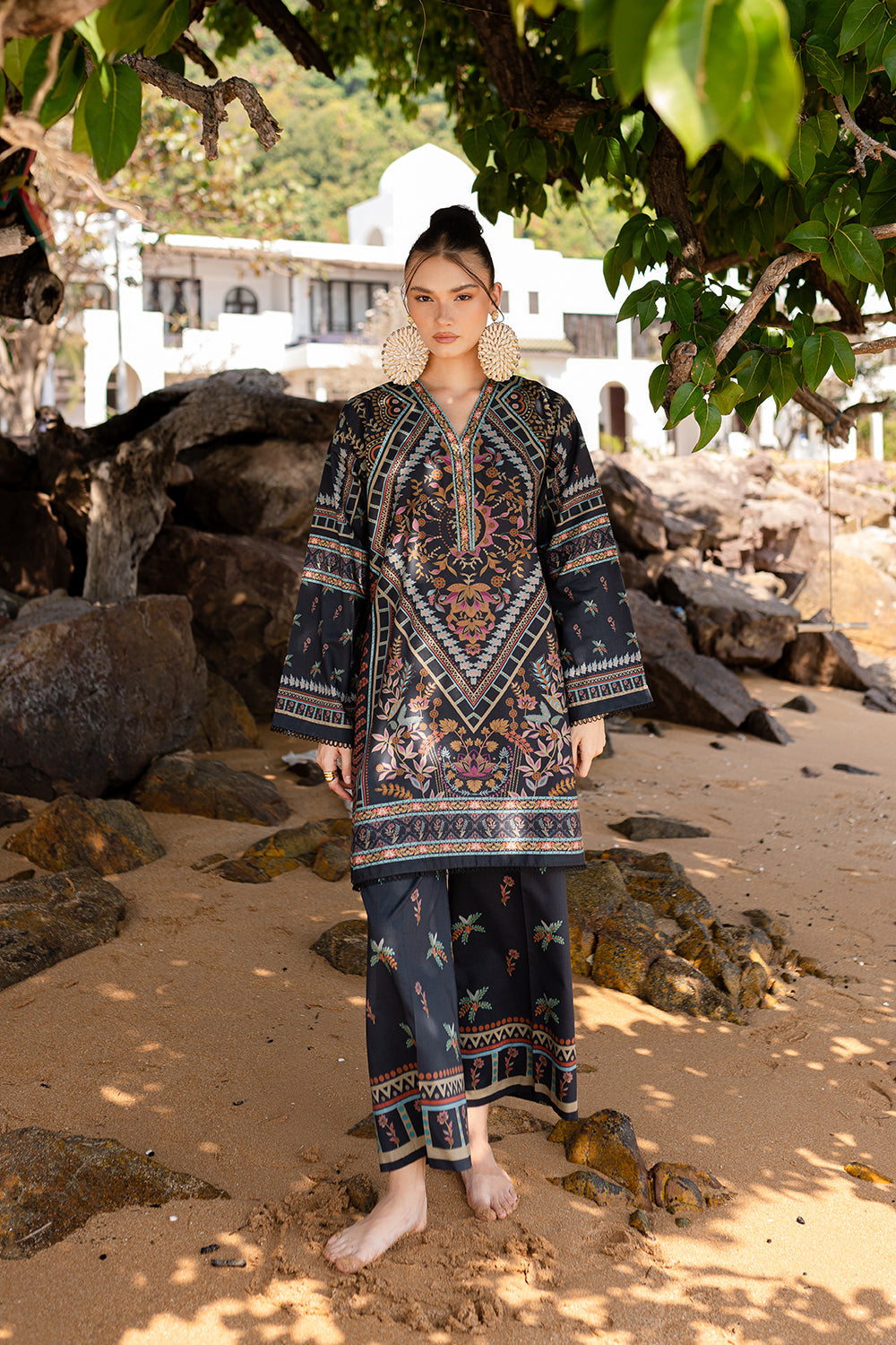 ARVEN (AX-06) Cotton Pakistani Summer Dresses - aabyaan - 1
