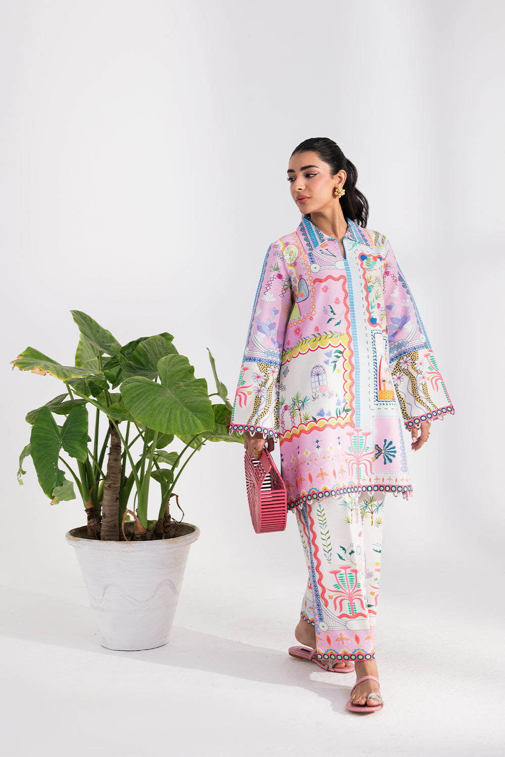 NEREL (AX-07) Cotton Pakistani Summer Dresses - aabyaan - 2