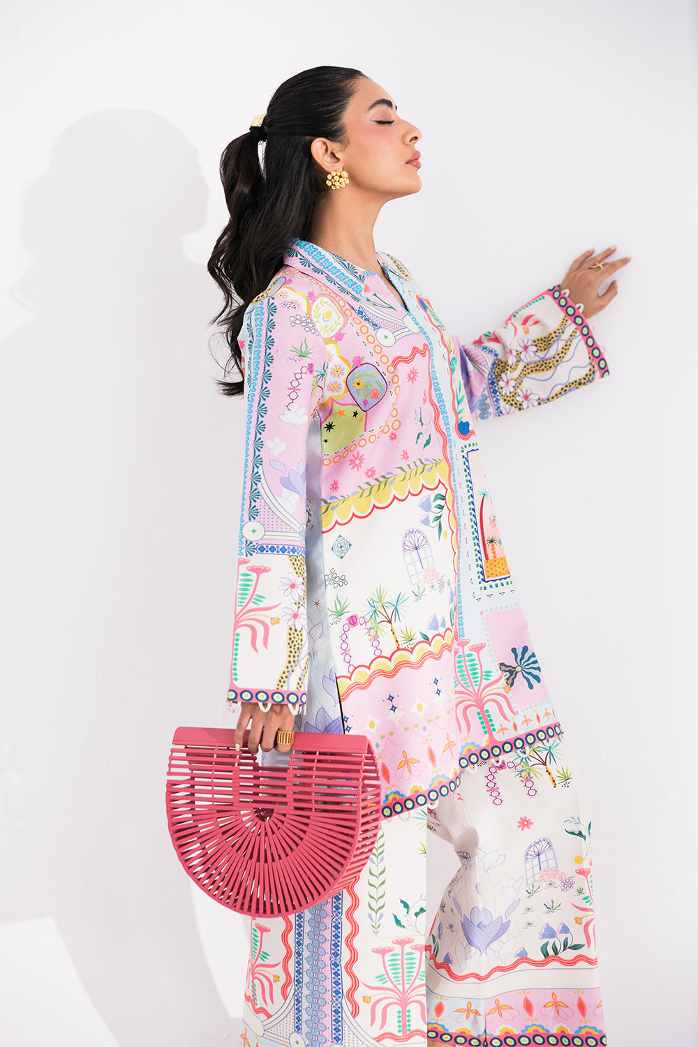 NEREL (AX-07) Cotton Pakistani Summer Dresses - aabyaan - 3