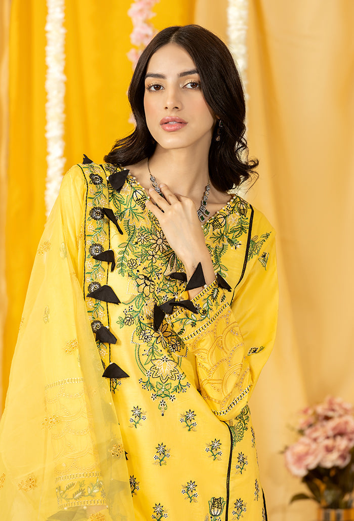 GHAZAL EMBROIDERY LAWN COLLECTION-GZ-06 Organza Pakistani Summer Dresses - Humdum - 3